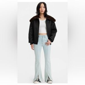 Levi's Womens 726 High Rise Flare Split Hem Jeans